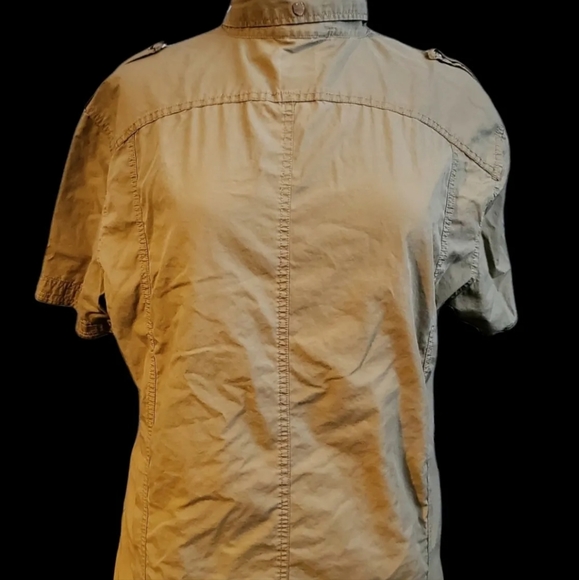 Police 883 KRIOS Shirt sand military chore utility work shortsleeve Mens 5 L - Picture 4 of 11